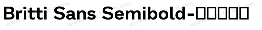 Britti Sans Semibold字体转换